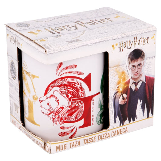 TAZA CERAMICA 325 ML EN CAJA REGALO HARRY POTTER HOUSES YOUNG ADULT - Imagen 1