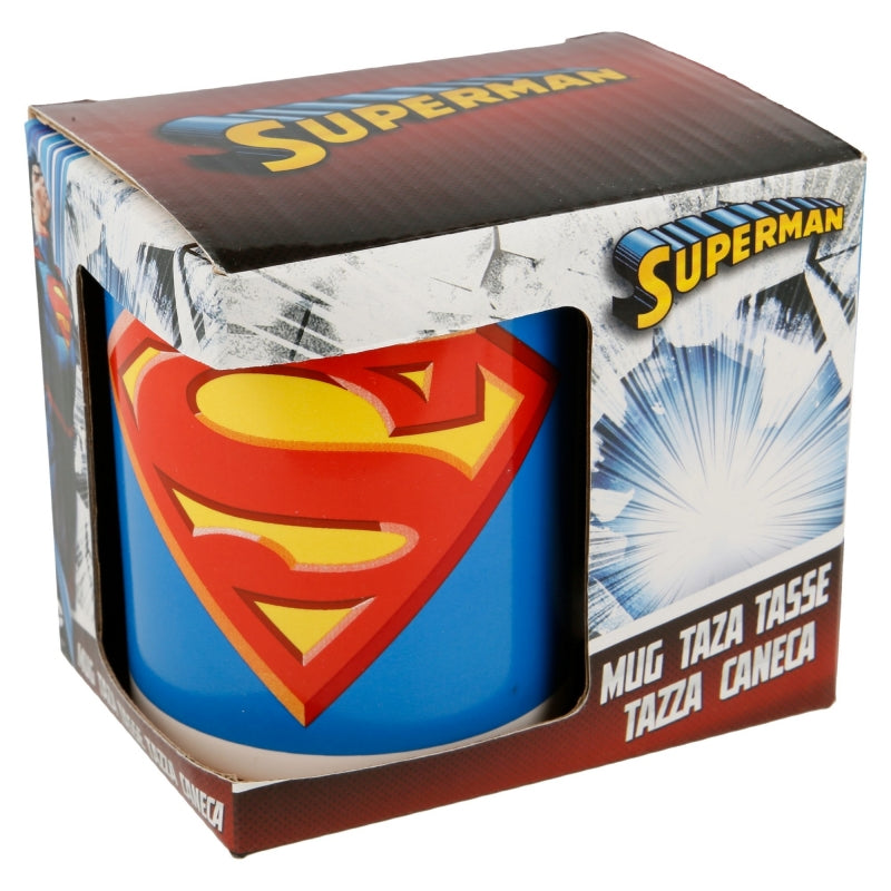 TAZA CERAMICA 325 ML EN CAJA REGALO SUPERMAN ICON - Imagen 1