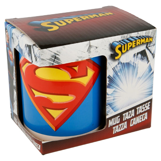 TAZA CERAMICA 325 ML EN CAJA REGALO SUPERMAN ICON - Imagen 1