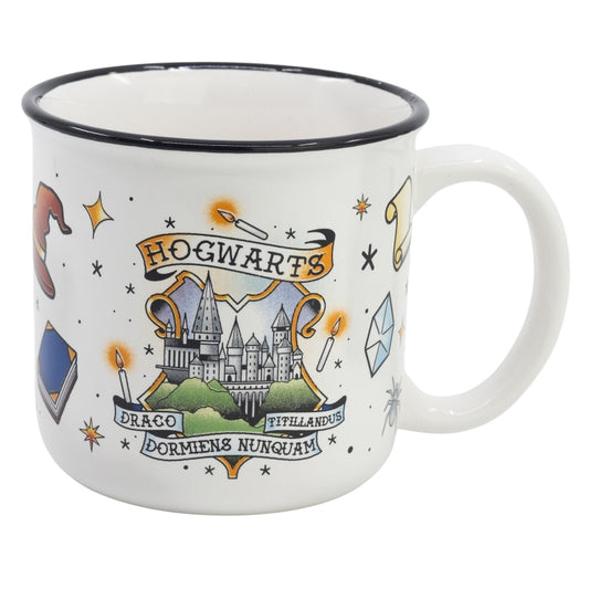 TAZA CERAMICA DESAYUNO 400 ML EN CAJA REGALO HARRY POTTER MAGIC SYMBOLS - Imagen 1
