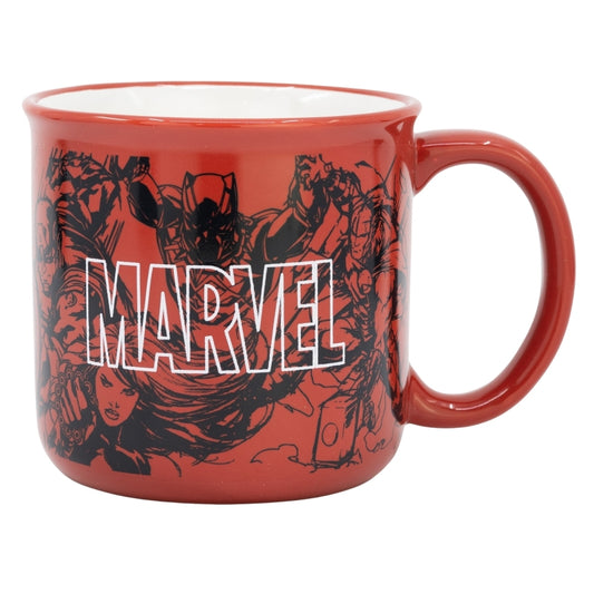 TAZA CERAMICA DESAYUNO 400 ML EN CAJA REGALO MARVEL PATTERN - Imagen 1