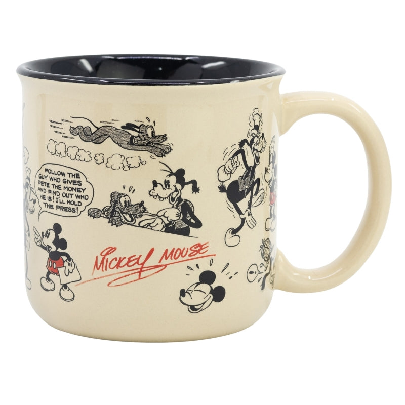 TAZA CERAMICA DESAYUNO 400 ML EN CAJA REGALO MICKEY MOUSE VINTAGE - Imagen 1