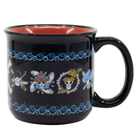 TAZA CERAMICA DESAYUNO 400 ML EN CAJA REGALO ONE PIECE SKULLS ANIME - Imagen 1