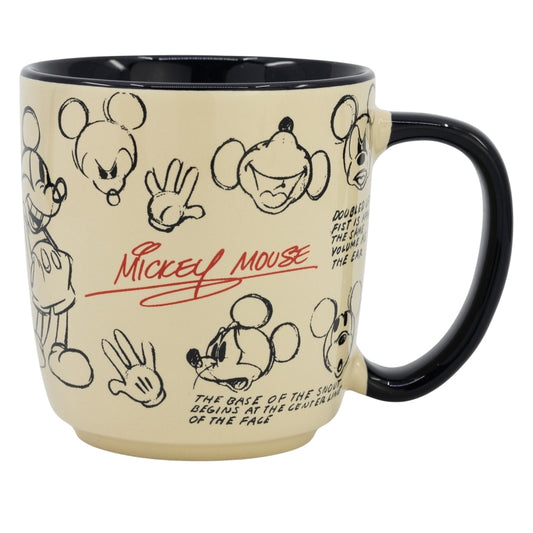 TAZA CERAMICA ELITE 380 ML EN CAJA REGALO MICKEY MOUSE VINTAGE - Imagen 1