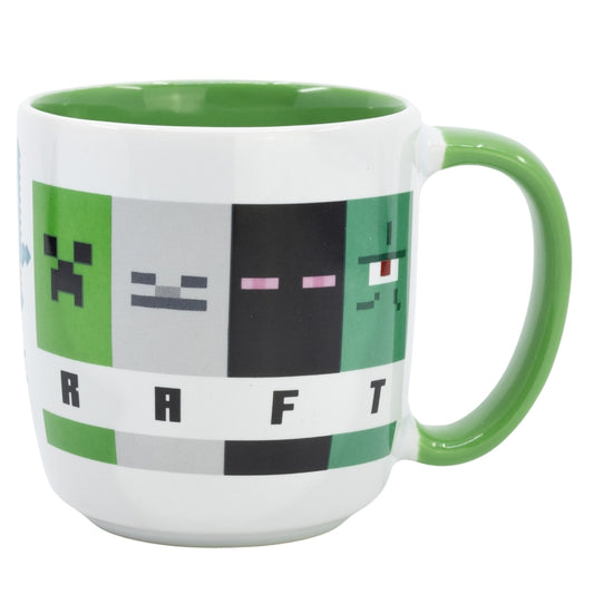 TAZA CERAMICA ELITE 380 ML EN CAJA REGALO MINECRAFT SQUARED PATTERN - Imagen 1