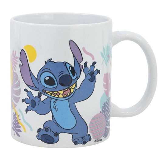 TAZA CERAMICA SB 325 ML EN CAJA STITCH HAWAIAN FLOWER - Imagen 1