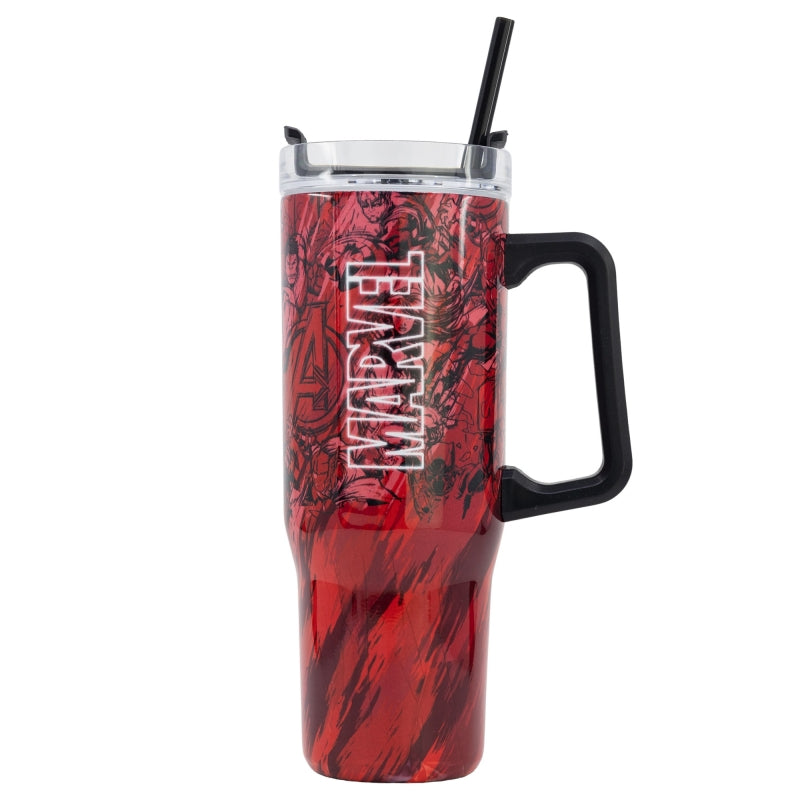 TAZA TERMO XL ACERO INOXIDABLE 940 ML MARVEL PATTERN - Imagen 1