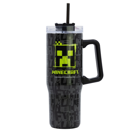 TAZA TERMO XL ACERO INOXIDABLE 940 ML MINECRAFT SQUARED PATTERN - Imagen 1