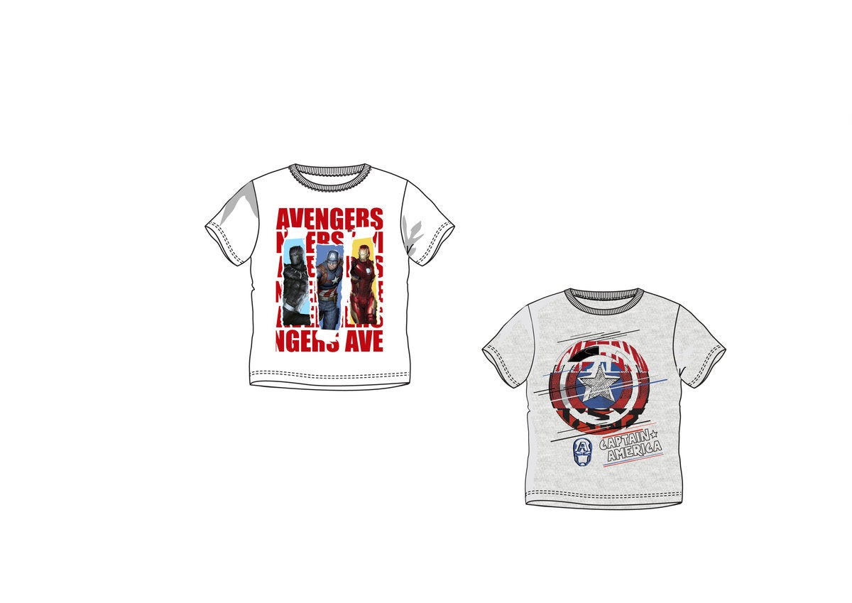 PACK 8 CAMISETAS LOS VENGADORES T4-10 AÑOS