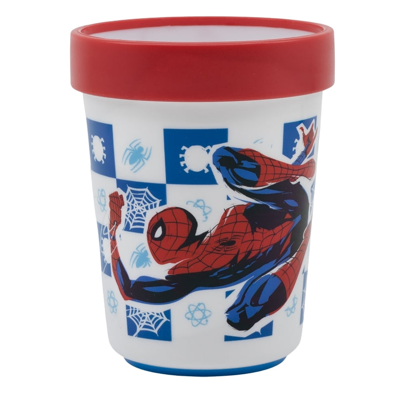 VASO ANTIDESLIZANTE PREMIUM BICOLOR 260 ML SPIDERMAN ARACHNID GRID - Imagen 2