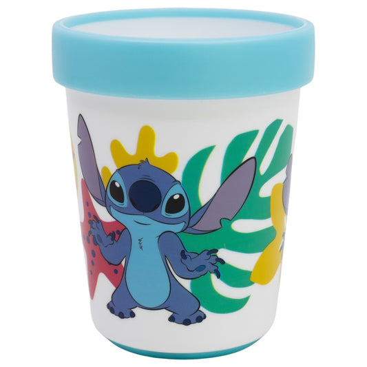 VASO ANTIDESLIZANTE PREMIUM BICOLOR 260 ML STITCH - Imagen 1
