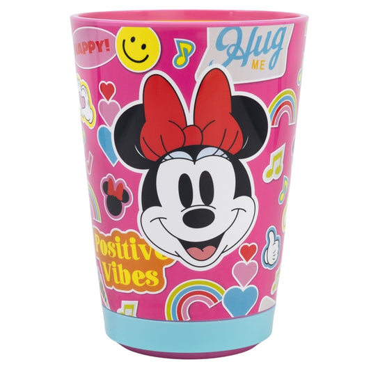 VASO ANTIVUELCO PP 470 ML MINNIE MOUSE FLOWER POWER - Imagen 1