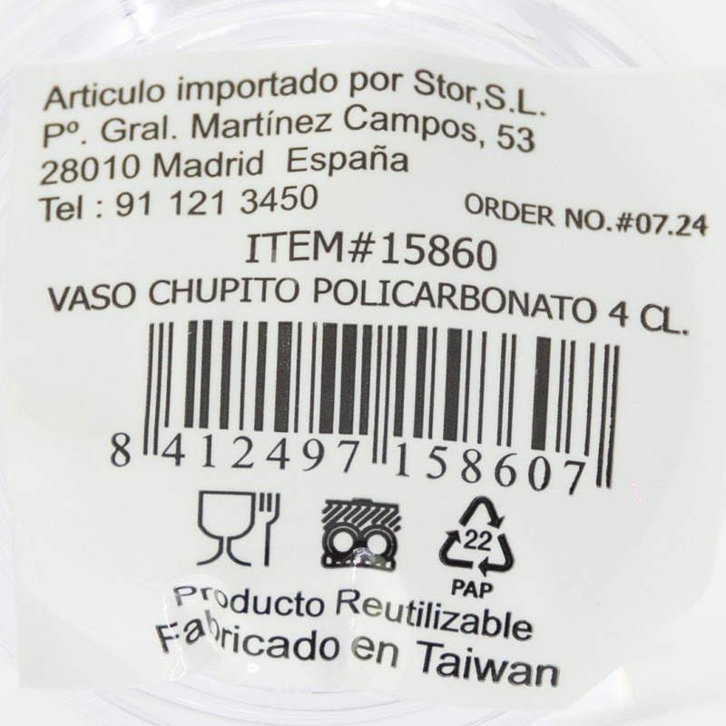 VASO CHUPITO PC 4 CL.