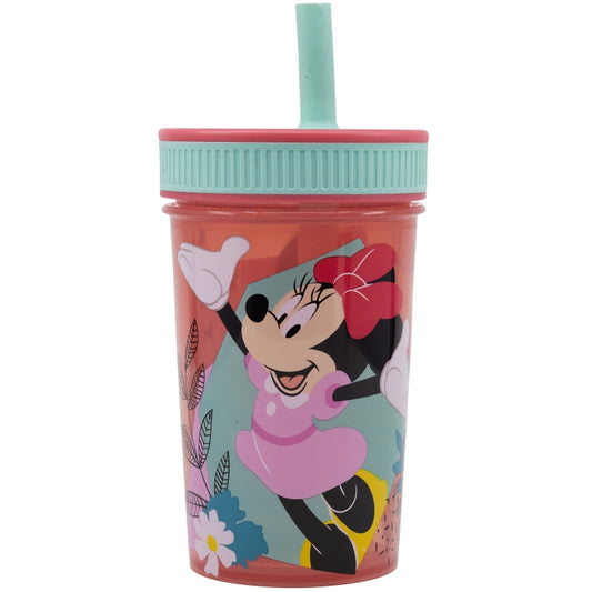 VASO CON PAJITA DE SILICONA 465 ML MINNIE MOUSE BEING MORE MINNIE - Imagen 1